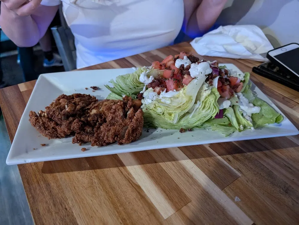 Wedge Salad with Fried Chicken
